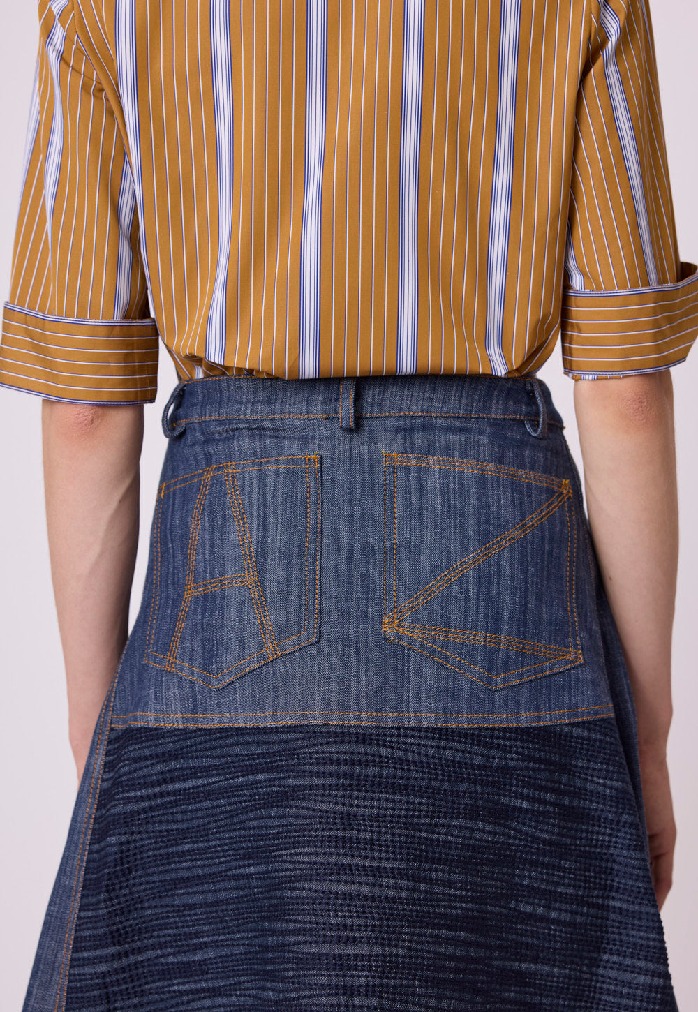 Antonia Zander Jana Skirt indigo blue garment detail.