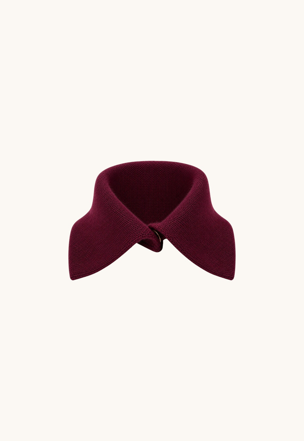 Nana Collo Nuage sculptural cashmere and mulberry silk statement collar in bordeaux by Antonia Zander