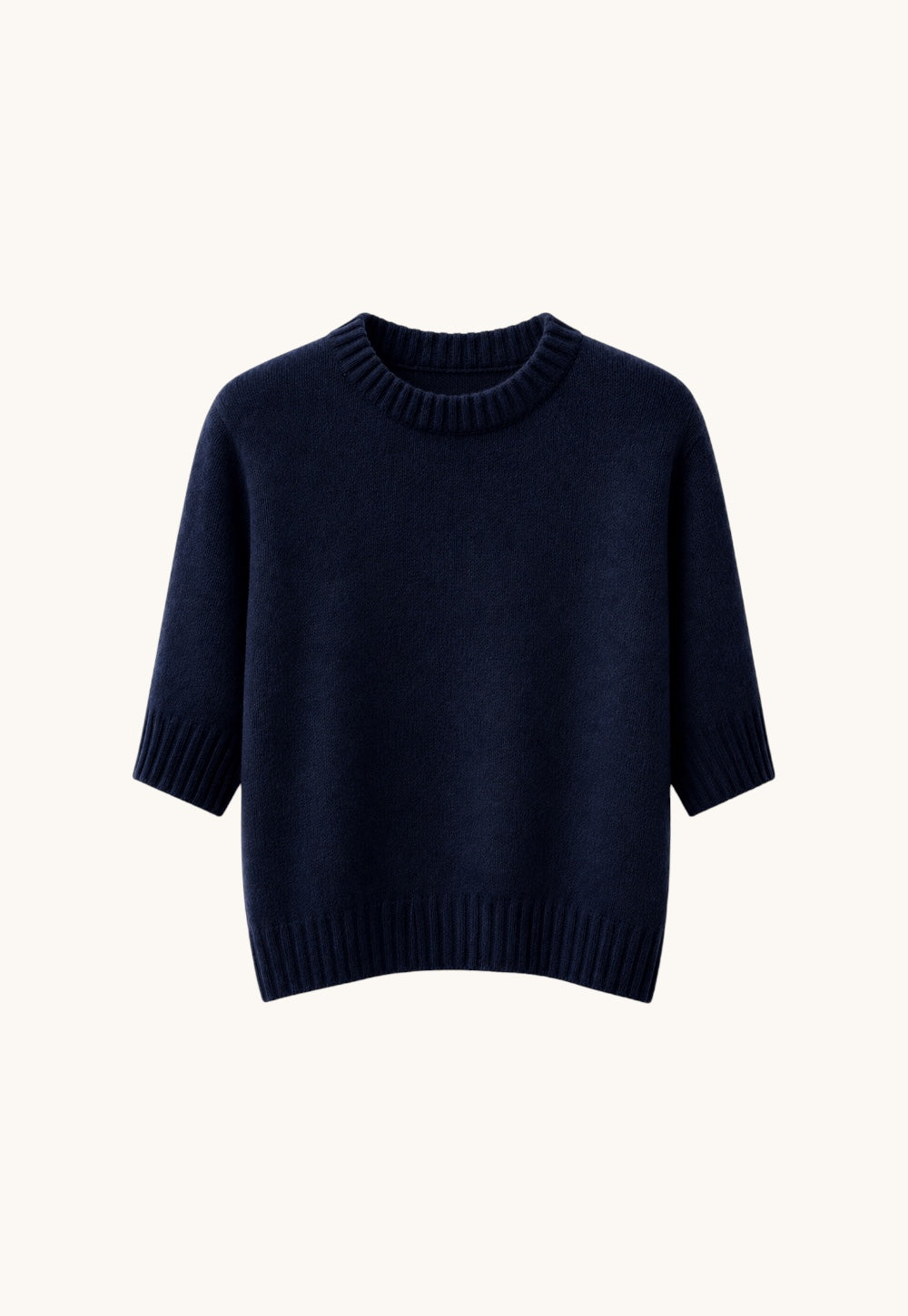 Navy Niki Sweater Nuage in fluffy cashmere silk