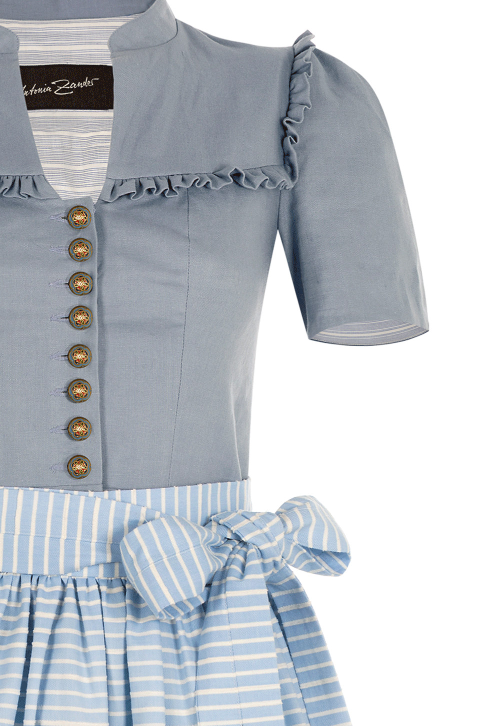 ALEXA DIRNDL LINEN BLUE