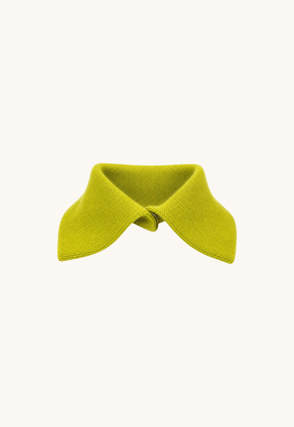 Nana Collo Nuage sculptural cashmere and mulberry silk statement collar in kiwi green by Antonia Zander